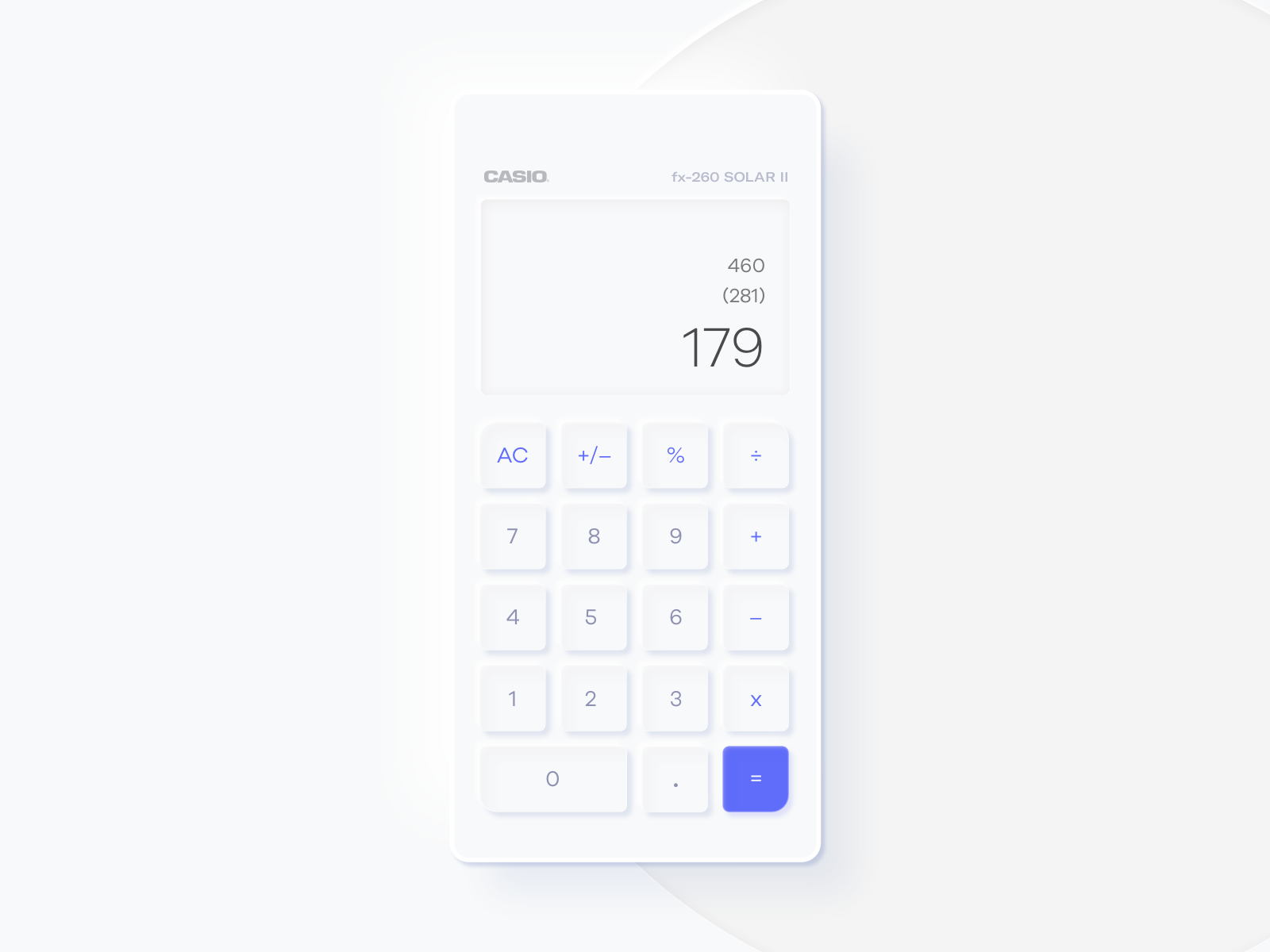 Calculator UI by Duncan Ross on Dribbble
