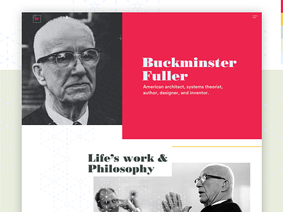 Buckminster Fuller Dribbble buckminster color concept design designer fuller grid icon red sketch ui web