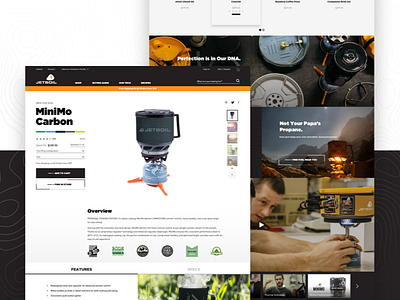 Jetboil PDP backpack camping design jetboil launch pdp product shop site stove ui
