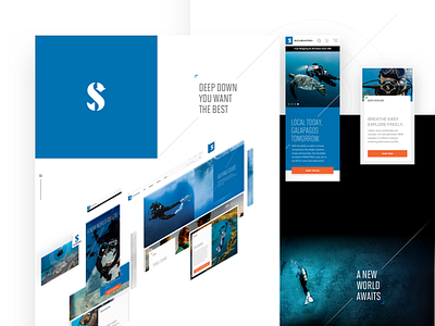 SCUBAPRO Case Study 2017 clean design dive layout outdoors responsive scuba scubapro shop ui ux