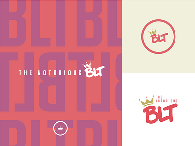 The Notorious BLT Logo Design bacon blt branding clean color design food logo minimal new notorious york