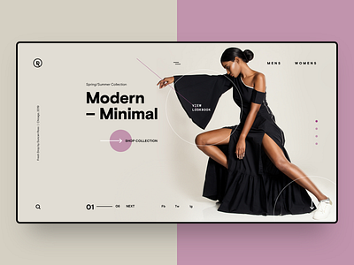Fashion | SS Collection black wear fashion clean minimal concept concept design e commerce fashion grid layout grid story carousel interface lookbook minimal clean flat modern minimal fashion website product design sketch app spring summer collection typography ui ux design web landing page website interface design concept women fashion