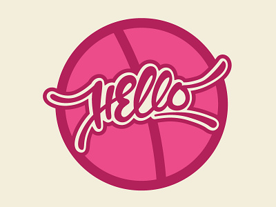 Hello Dribbble! branding custom debut design first shot hand lettering hello lettering logo script type typography