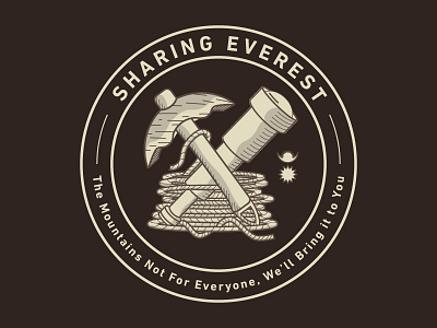Sharing Everest Patch badge branding climb design hike identity logo outdoors patch