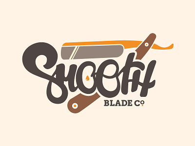 Smooth Blade Co branding custom design hand lettering identity lettering logo razor script type typography