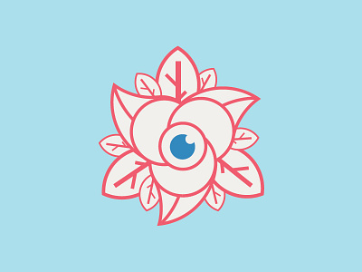 Third Eye Flower flower icon leaf mark nature psychedelic third eye