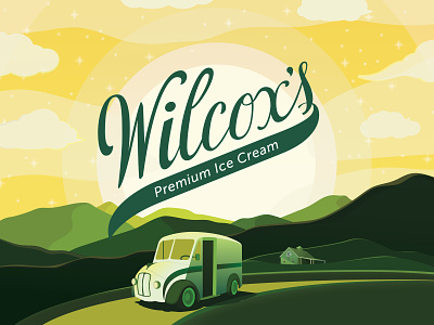 Vermont's Original Ice Cream design identity illustration lettering type typography vector