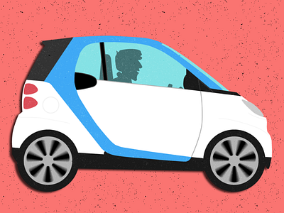 that's smart car2go flat illustration smartcar vroom
