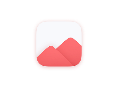 Gallery Icon gallery icon ios iphone land mountain photo red ui ux