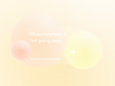 Glass and spheres glassmorphism ui