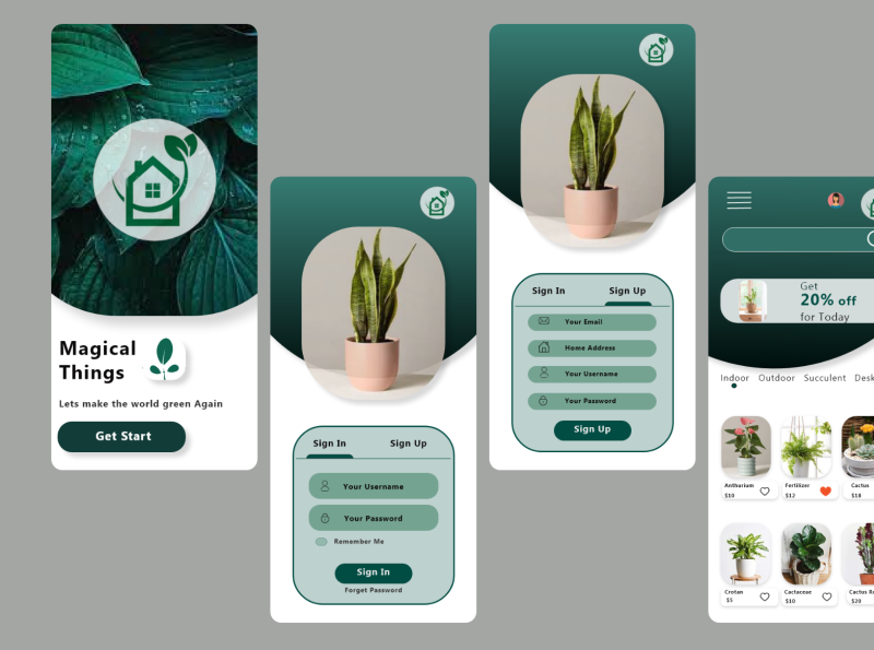 Plants selling app mobile view by Hansani Wijeweera on Dribbble
