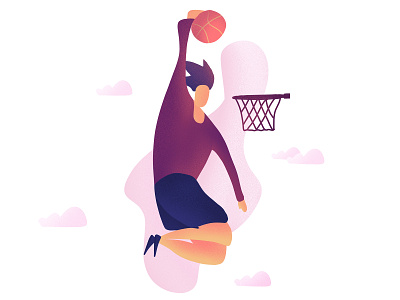 Slam Dunk basketball character digital arts graphic design illustration slam dunk