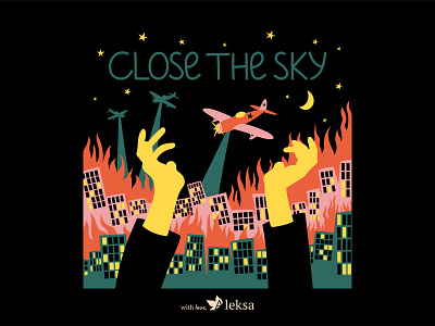 "CLOSE THE SKY" design graphic design illustration typography vector