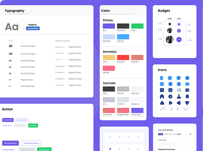 Mony - Design System android app app design blue clean color design design system figma finance font graphic design icon illustration mobile mony typography ui uiux ux