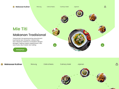 Web Design - Makassar Kuliner figma food green sulsel template traditional ui uiux ux webdesign website webtemplate