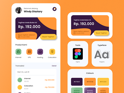 Payment App app bill figma orange payment paymentapp ui uiux uiuxdesign ux