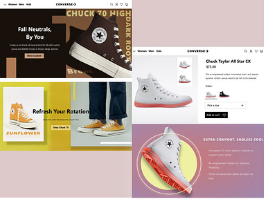 Converse Website Design adobe app converse minimal shoe shop shop ui ui design web website design