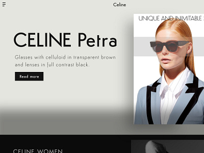 Celine - Web Design adobe branding fashion minimal modern simple ui ux web website design