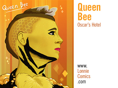 Queen Bee from Oscar's Hotel hannah hart illustration photoshop portrait profile queen bee