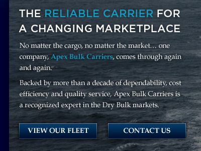 Apex Bulk Homepage Info & Buttons apex blue button call to action gotham ocean sea typography water