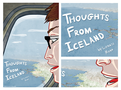 Thoughts From Iceland Promo Postcard comic cover illustration postcard promo