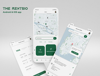 The Rentsio adobe xd mock up driving app mobile app for taxi booking rent app rent app design taxi app uber ui design ui of mobile app ui of taxi app uiux of rent app ux xd mockups