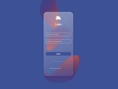 Login UI with Glass Morphism