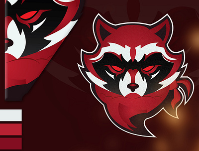 AITERZ - RACCOON MASCOT LOGO esport gaming gaming logo illustration logo