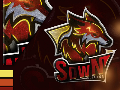 SITDOWN - WOLF MASCOT LOGO