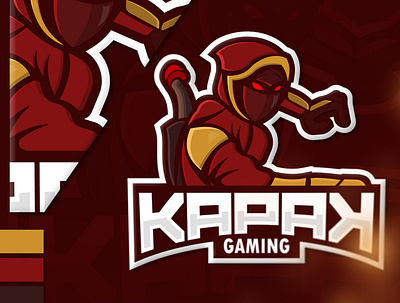 KAPAK GAMING - MASCOT LOGO design esport gaming gaming logo illustration logo