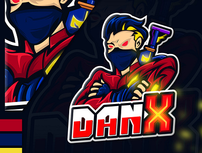 DANX GAMING - MASCOT LOGO design esport gaming gaming logo illustration logo