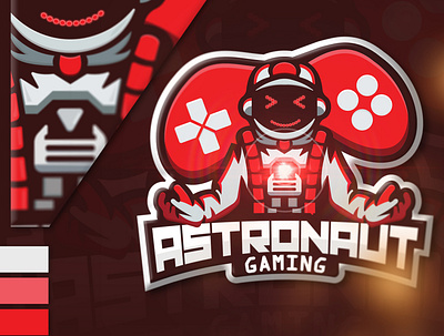 ASTRONAUT GAMING - MASCOT LOGO design esport gaming gaming logo illustration logo