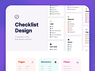 Checklist Design - Redesign! checklist checklist design clean desktop elements homepage landing landing page learning minimal pages purple two tone two tone ui website