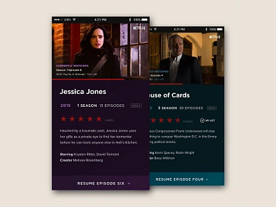 Netflix Mobile Mockup house of cards jessica jones mobile mockup netflix ui