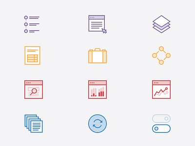 'Features' Icon Set - Part 1 dashboard document finance icon invoice