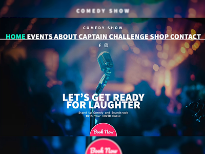 The Comedy Show Mockup branding comedy graphic design website