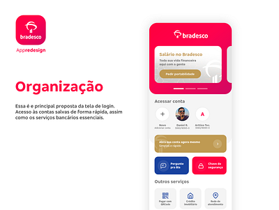 Bradesco redesign app design mobile mobile app ux