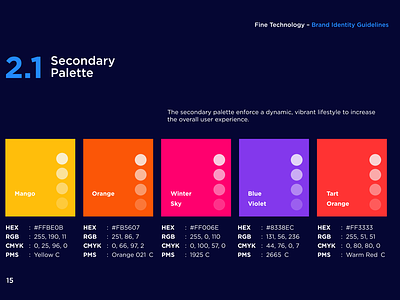 Fine Tech - Color Palette brand brand and identity brand identity design branding colors colors palette colorscheme colorswatch design graphic graphics identity identity design illustration logo typography ui vector