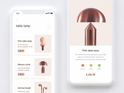 Daily design 2/100 - Furniture table lamp UI interface design app furniture furniture app icon icon app interact interaction design interface interface design interface designer shopping shopping app ui ux 图标