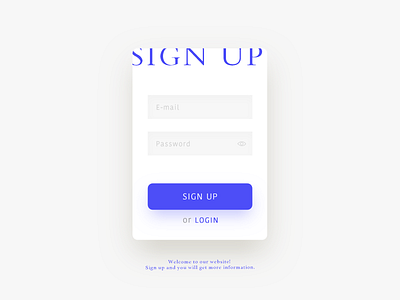 Daily UI Day 001 Sign Up ui