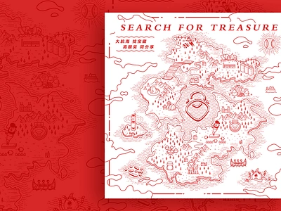 Treasure activity Poster map poster