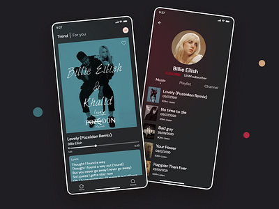 IMUSIC - iOS & Android app android app black dark theme imusic ios music app