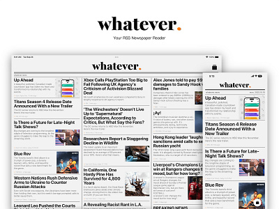 whatever.news ui