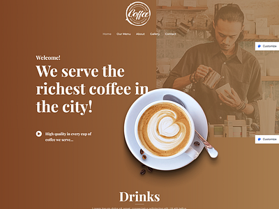 Coffee Shop Website Landing Page