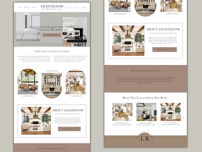 Custom Interior Design Website Layout branding design typography webdesign website