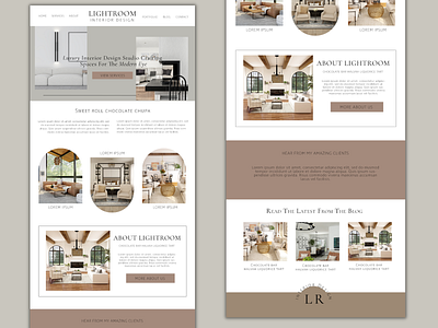 Custom Interior Design Website Layout