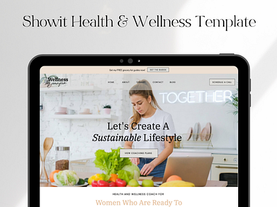 Health and Wellness Website Template for Showit branding design typography webdesign website