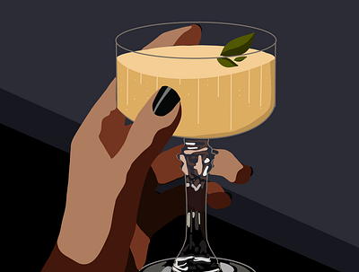 Design of an alcohol cocktail brand design graphic design illustration procreate