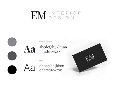 EM Interior Designs branding branding design logo