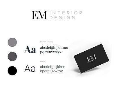 EM Interior Designs branding